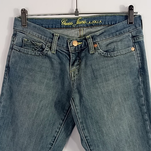 Guess Jeans La Jolla Low Rise Bootcut Light Blue Jeans 27 - Picture 6 of 16